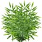 Grand Verde Bamboo Tree Branches 23” Tall Stems Artificial Plants Faux Greenery Plastic Green Leaves, DIY Outdoor Fence Decoration, 6pcs Bulk